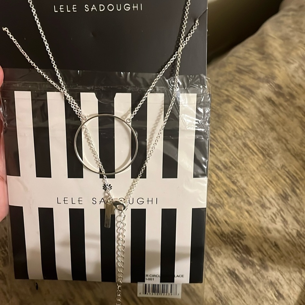 Lele Sadoughi circle necklace NEW
